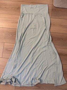 Mint Striped Maxi Skirt - Women's